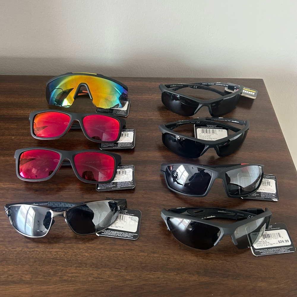 8 NEW Foster Grant Sunglasses Ironman 100% UVA-UVB Lens Protection Bundle Lot